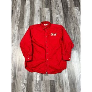 Size Large - Winners Circle Dale Earnhardt Jr Mens RED L/S Button Up Shirt